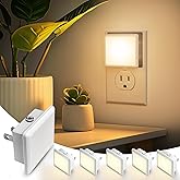 Sujeet LED Night Light 8-Pack – Dusk to Dawn Plug-In Night Lights with Auto Sensor, Warm White Night Lamp for Bedroom, Bathroom & Hallway