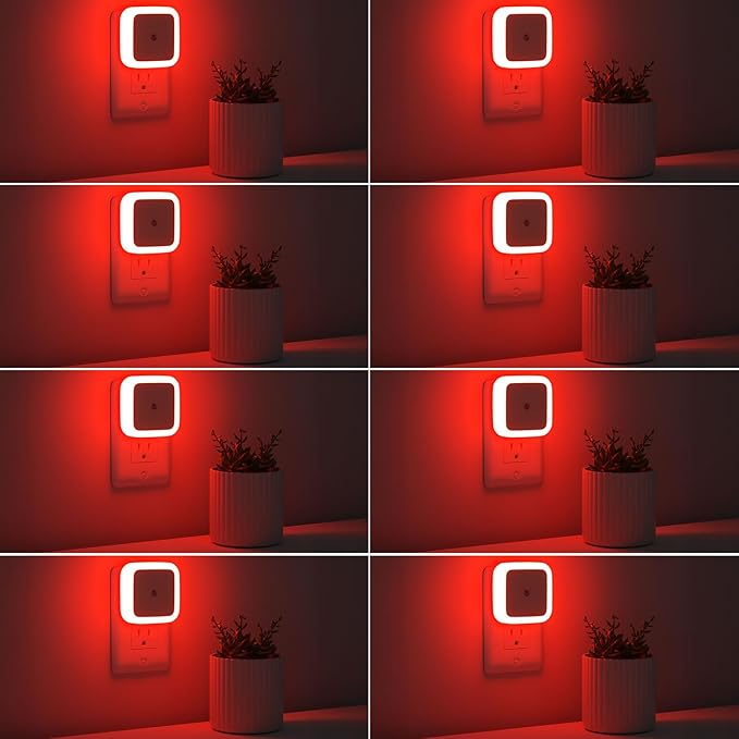 Sujeet LED Night Light 8-Pack – Dusk to Dawn Plug-In Night Lights with Auto Sensor, Warm White Night Lamp for Bedroom, Bathroom & Hallway